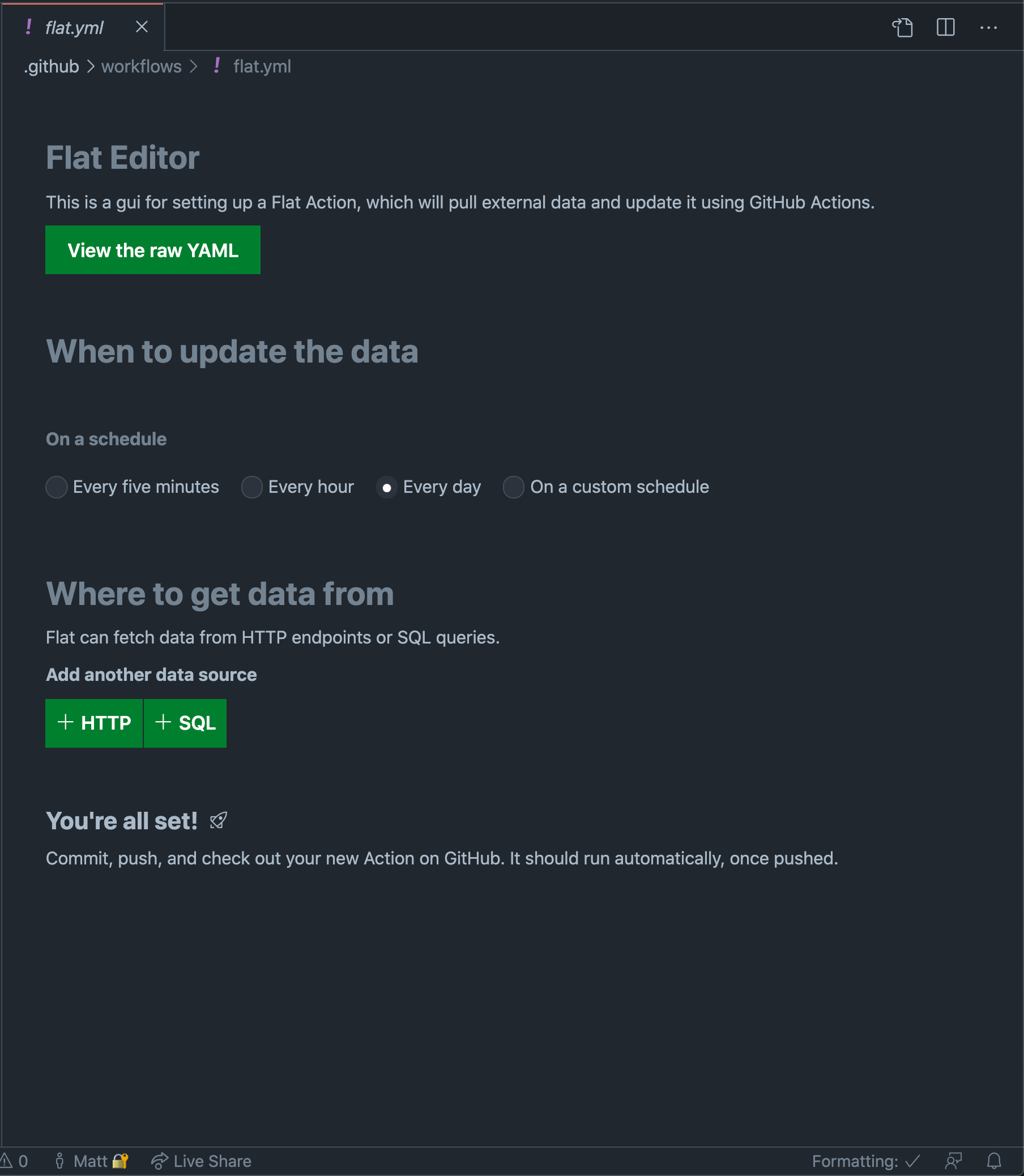 First version of Flat Editor.